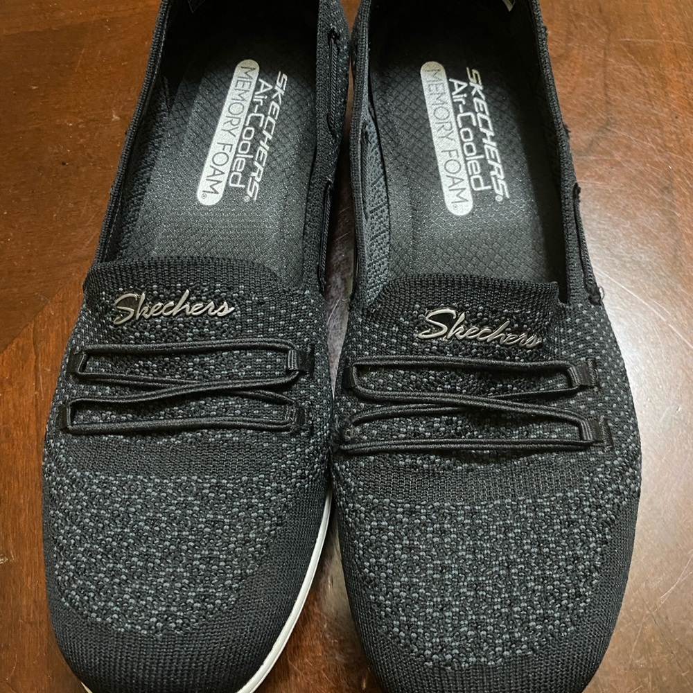 Skechers Black Slip-On Shoes